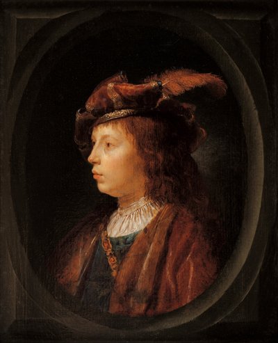 Hoofd van een jongeling door Gerrit Dou